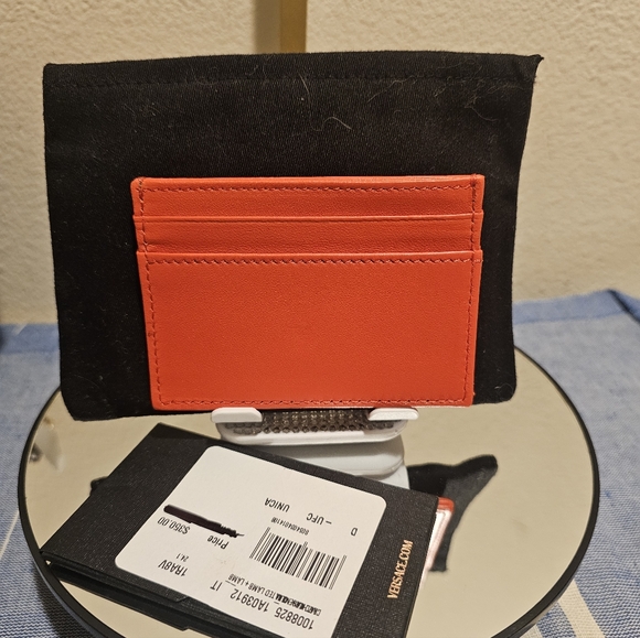 Versace Orange Credit Card Holder - Picture 6 of 9